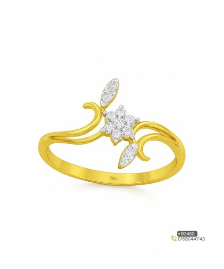 Beautiful Flower Engagement Ring ‍at Taj Diamond