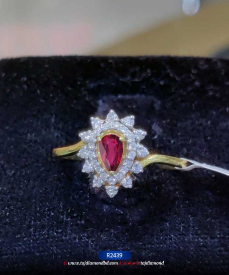 Ruby Stone Diamond Ring Color Stone Rings Price in Bangladesh