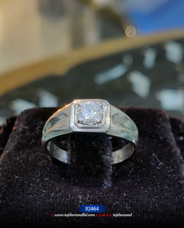 Silver Solitaire Diamond Ring Jewellery for Men Silver Solitaire Diamond Ring Jewellery for Men