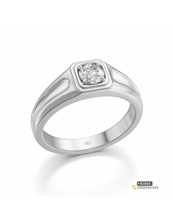Silver Solitaire Diamond Ring Silver Solitaire Diamond Ring