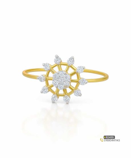 Sunflower Large Diamond Ring