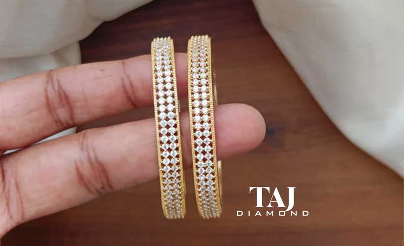 Diamond Bangles for Women www.tajdiamondbd.com