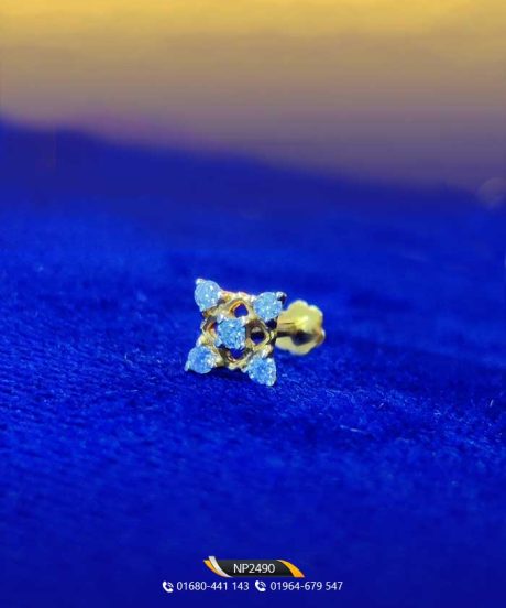 Five Stone Floral Diamond Nosepin TAJ Diamond