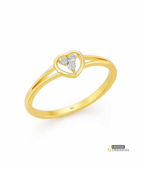 Elegant Heart Diamond Ring